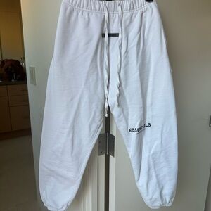 Fear of God Essentials White Sweatpants Size Small